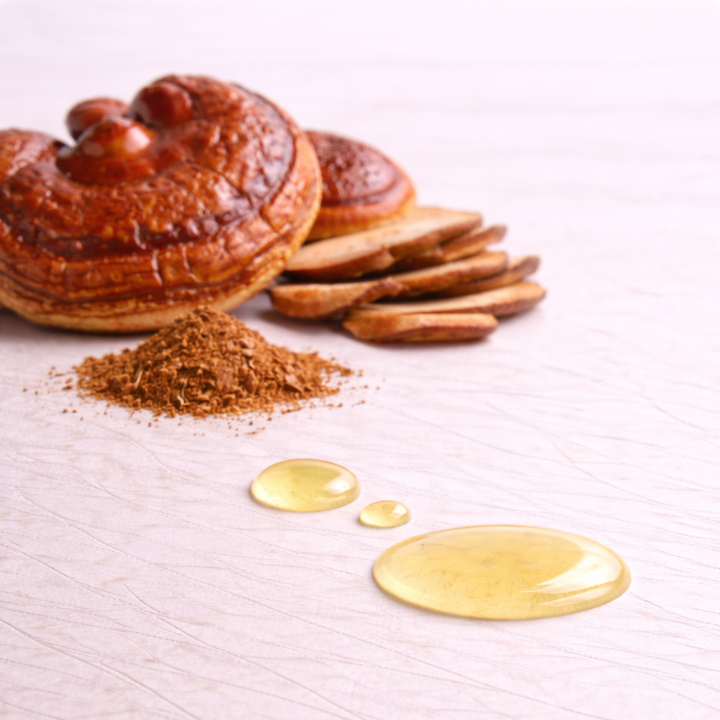 reishi extract oil soluble
reishi mushroom extract 
reishi mushroom
incicellar cosmetic ingredient reishi